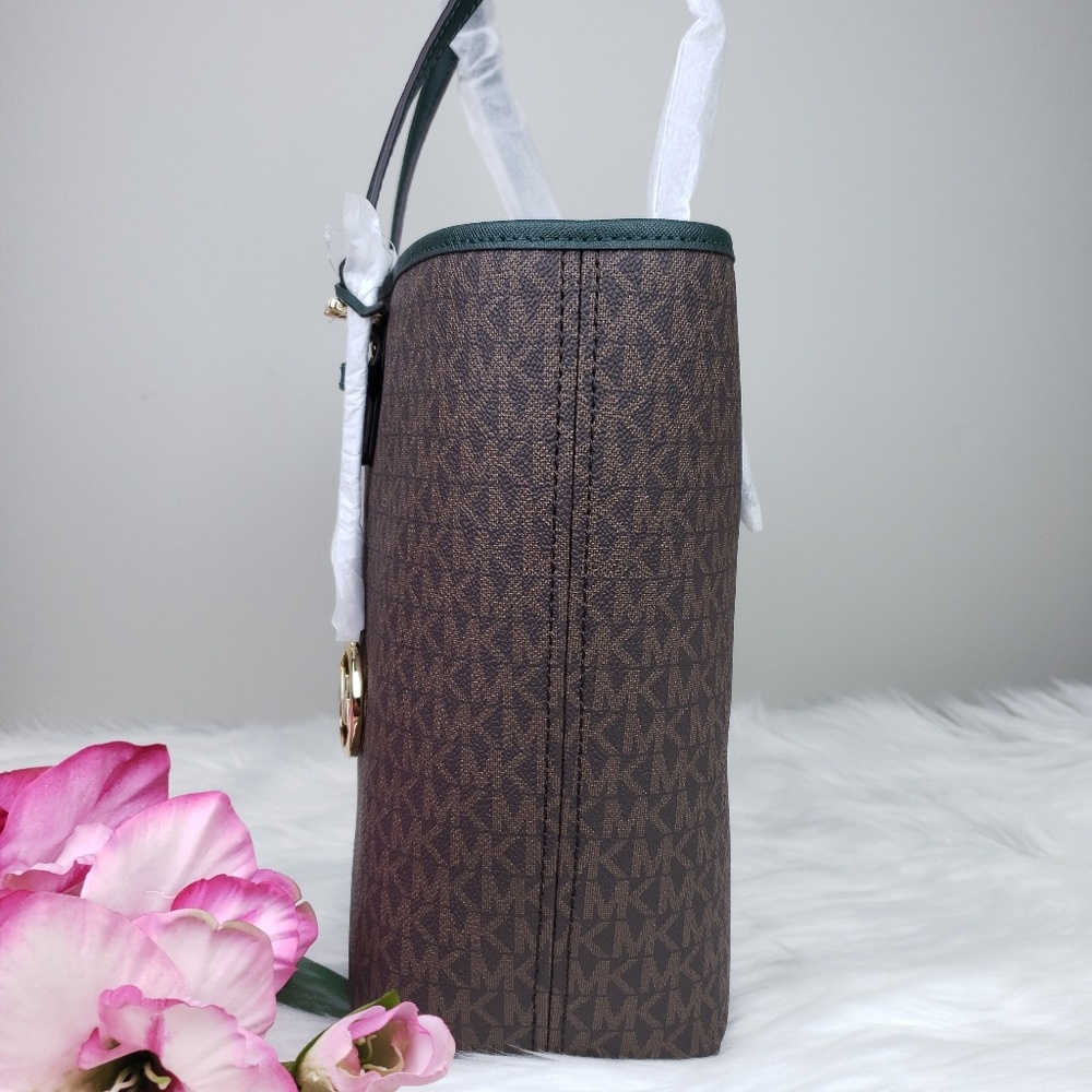 🌺NWT Michael Kors MD Carryall Tote Bag brown MK - Picture 3 of 8